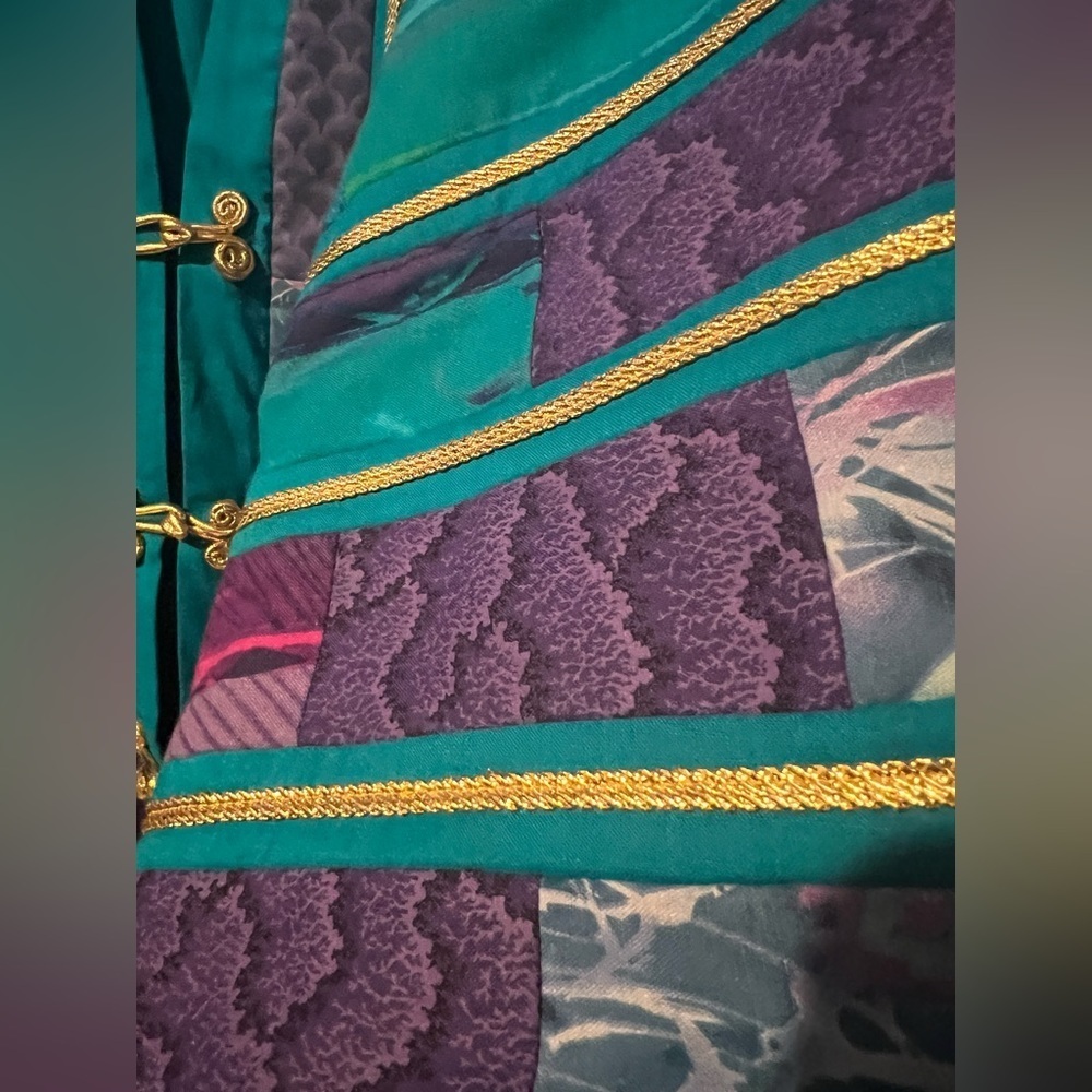 💮 Vibrant Custom Made Ribbon Trim Jacket - Picture 4 of 8